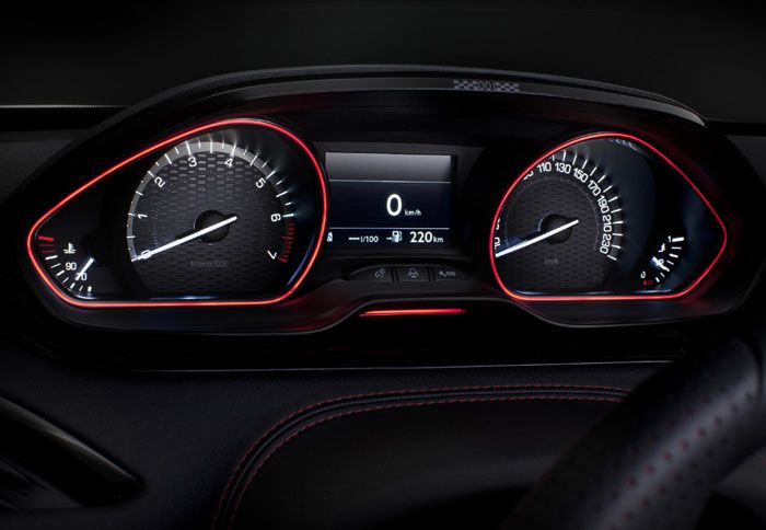 Σαν δυο μάτια, έτοιμα να... πυροβολήσουν, ο πίνακας οργάνων κερδίζει τις εντυπώσεις με το σχεδιασμό του.